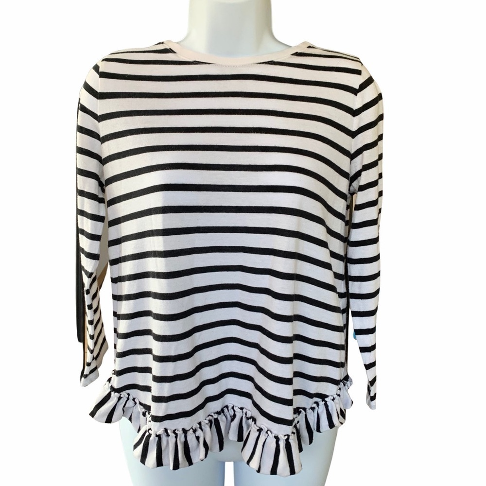 3/$30 Kate Spade 3/4 sleeve black & white S